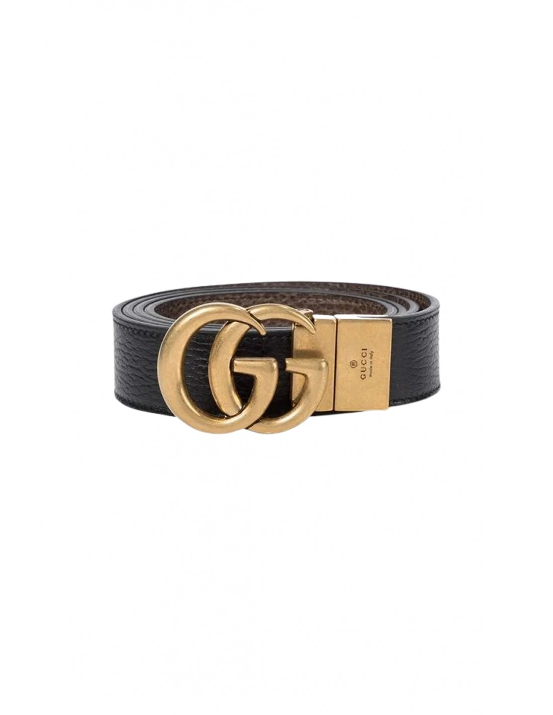 bolita golondrina entidad Cinturón GG reversible negro y café - Gucci
