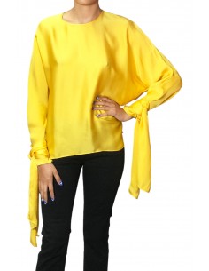 Blusa amarilla de seda
