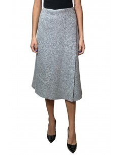Falda paño de lana gris
