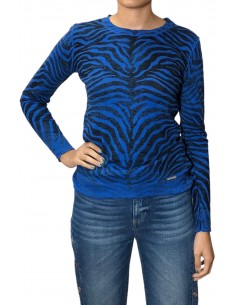 Sweater cebra azul