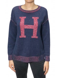 Sweater H azul y rojo
