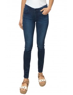 Jeans skinny mid rise azul