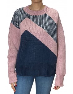 Sweater Nelli rosado y azul