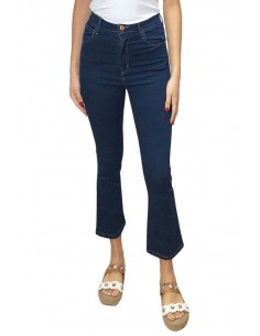 Jeans flare high rise azul