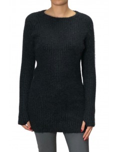 Sweater de angora negro