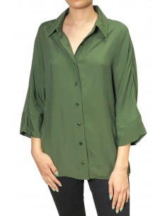 Camisa fluída verde militar