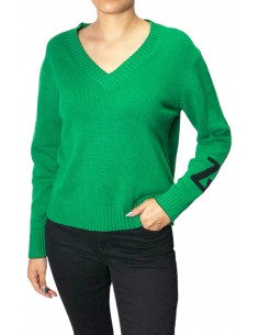 Sweater de cashmere verde